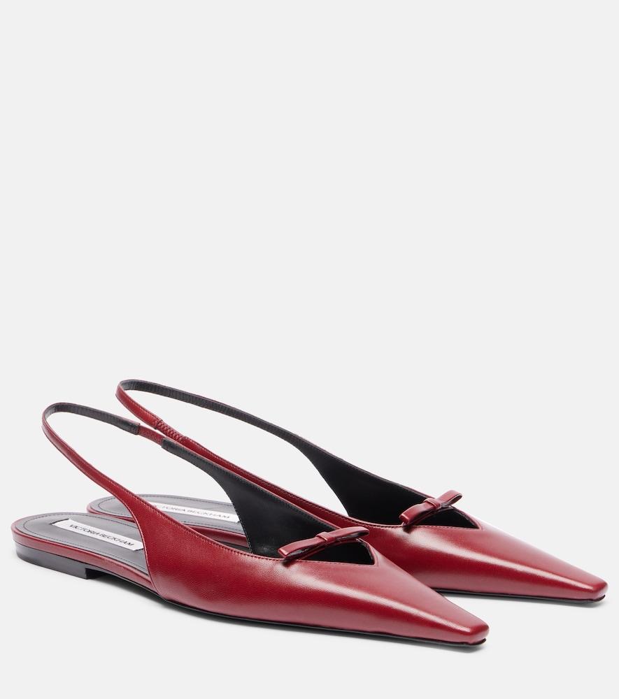 victoria beckham leather slingback flats