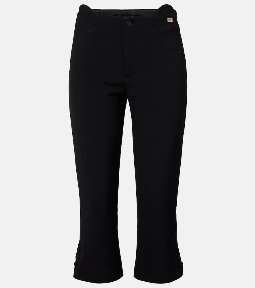 victoria beckham logo capri pants