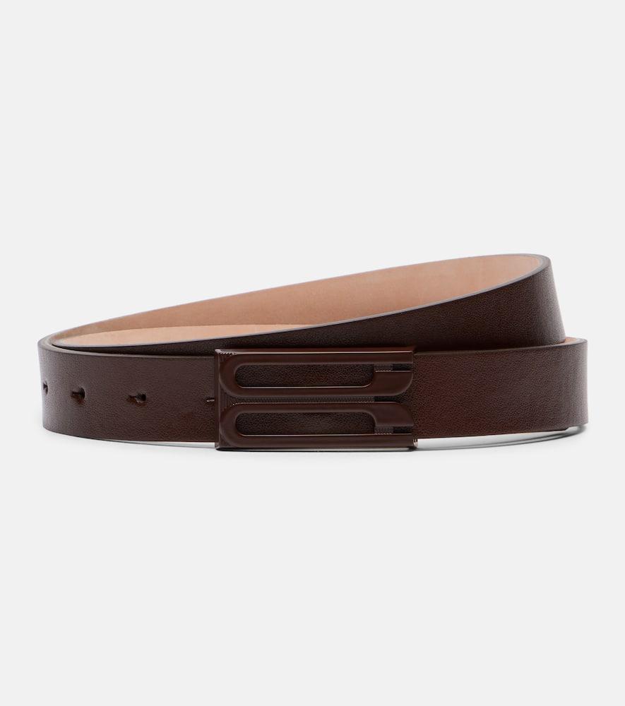 victoria beckham logo leather belt