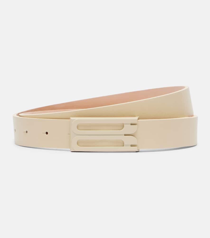 victoria beckham logo leather belt