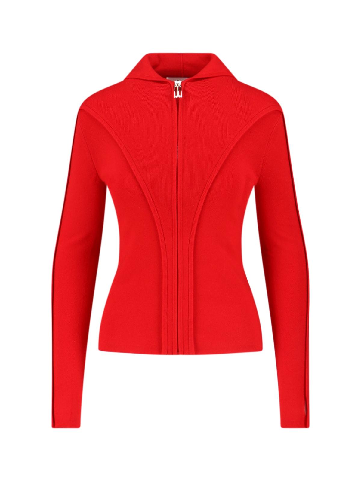 victoria beckham logo zip sweatshirt