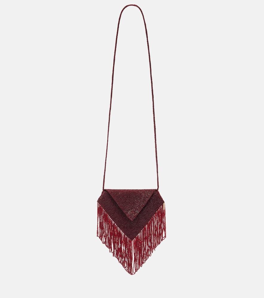 victoria beckham manhattan beaded satin pouch