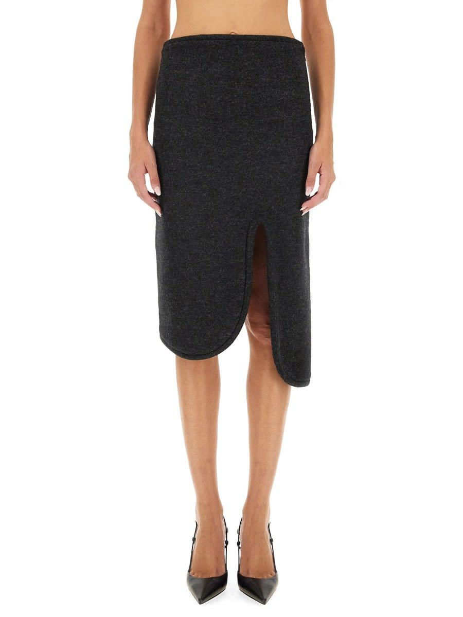 victoria beckham padded skirt with tube detail