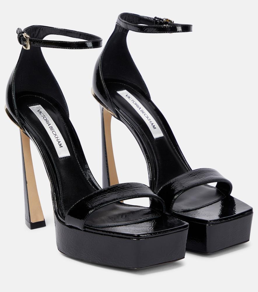 victoria beckham patent leather platform sandals