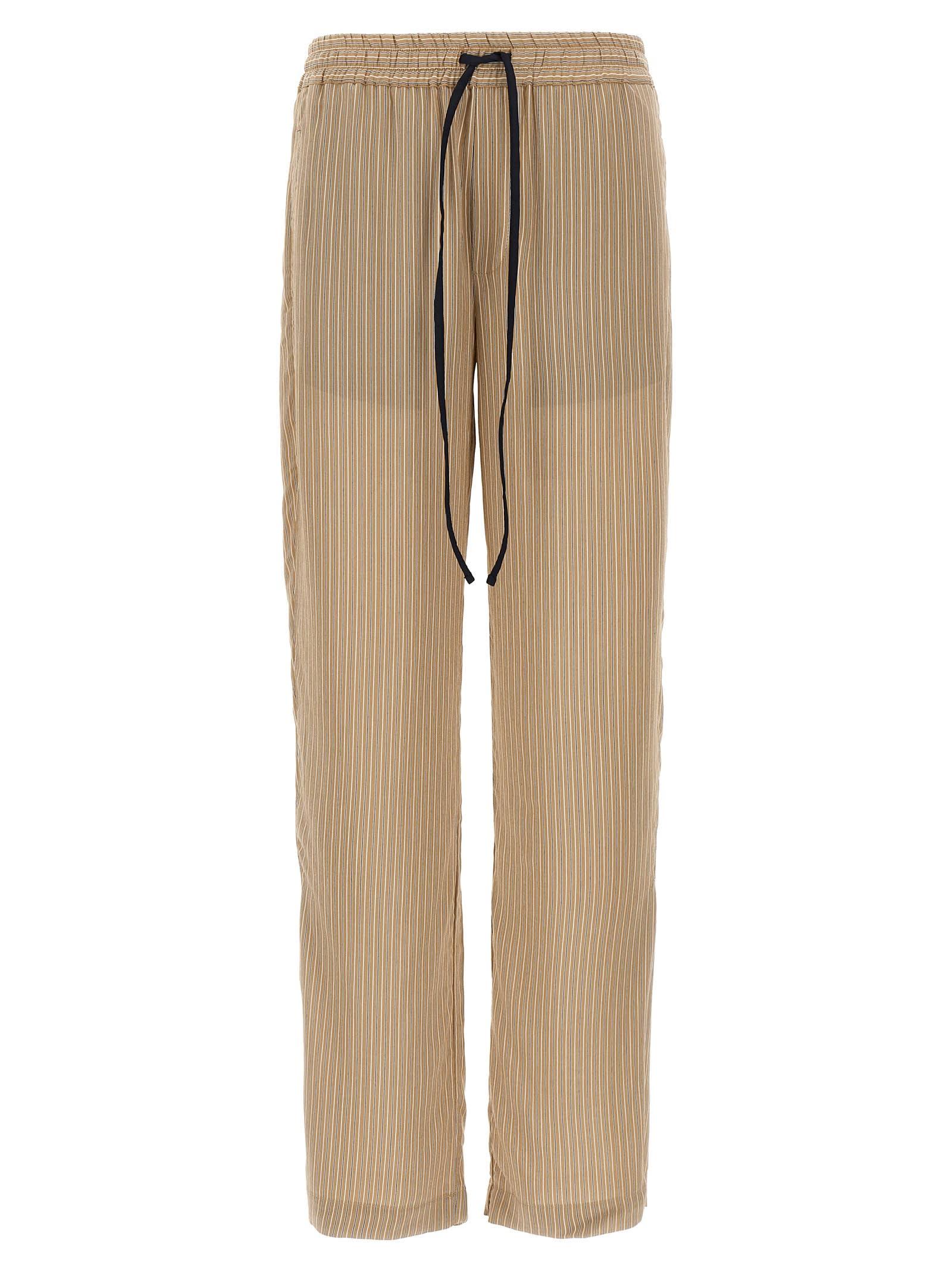 victoria beckham pleat detail pyjama pants