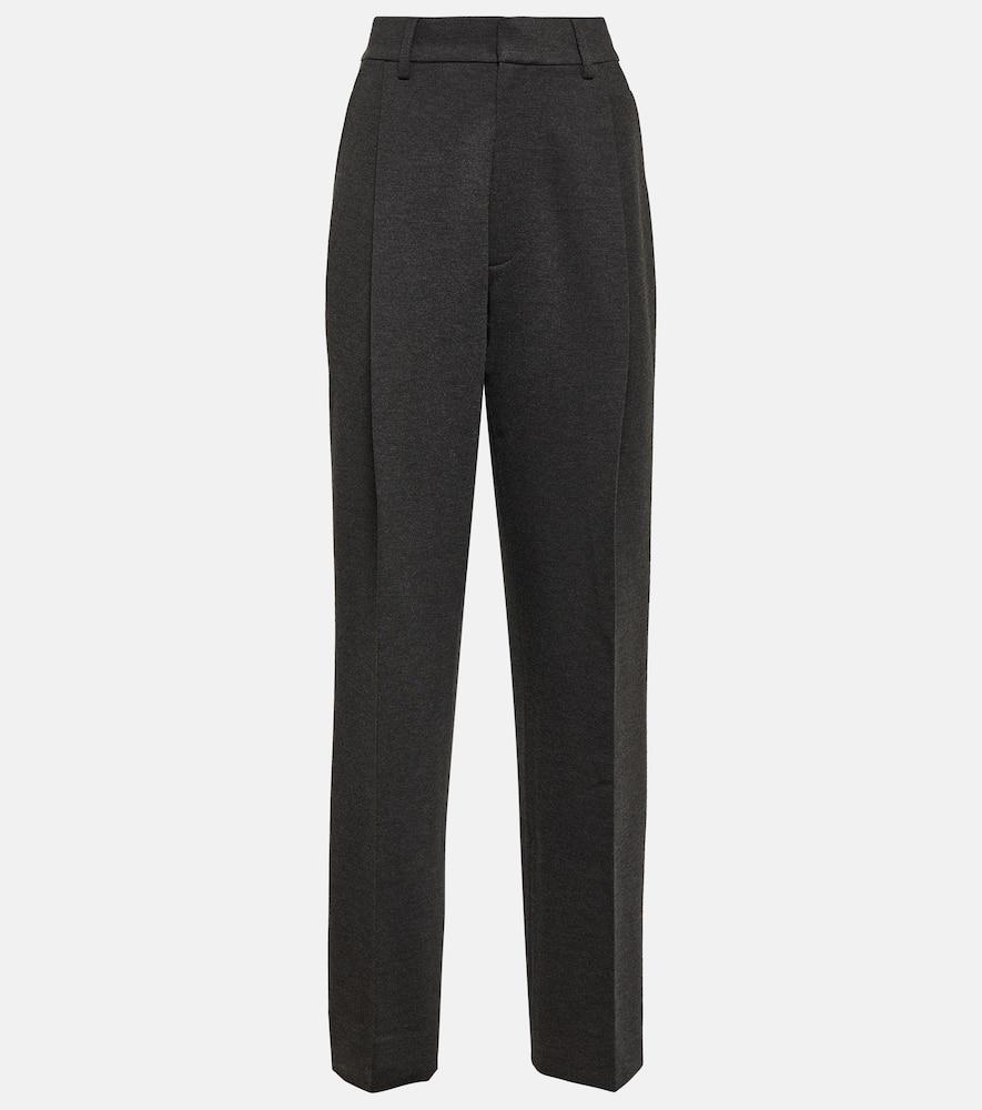 victoria beckham pleated straight pants