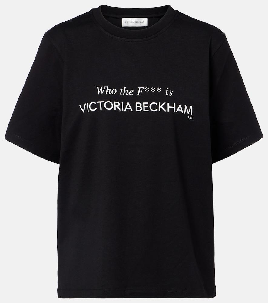 victoria beckham printed cotton jersey t