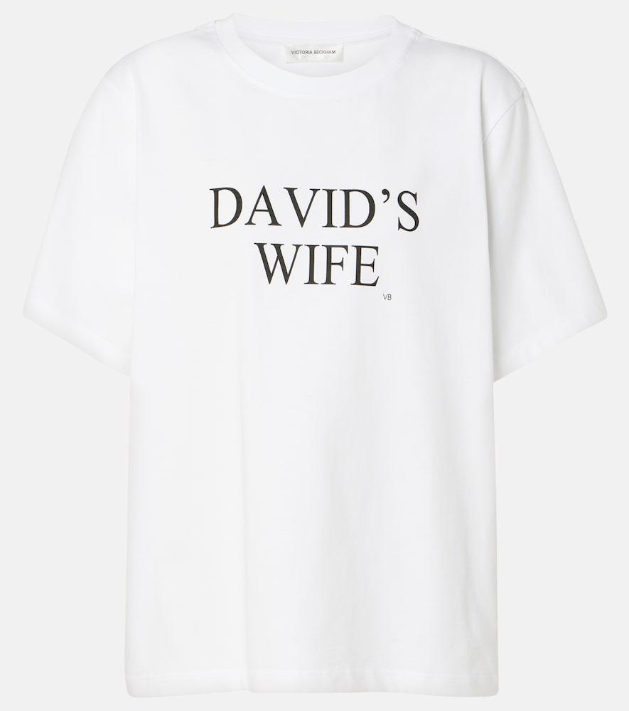 victoria beckham printed cotton jersey t