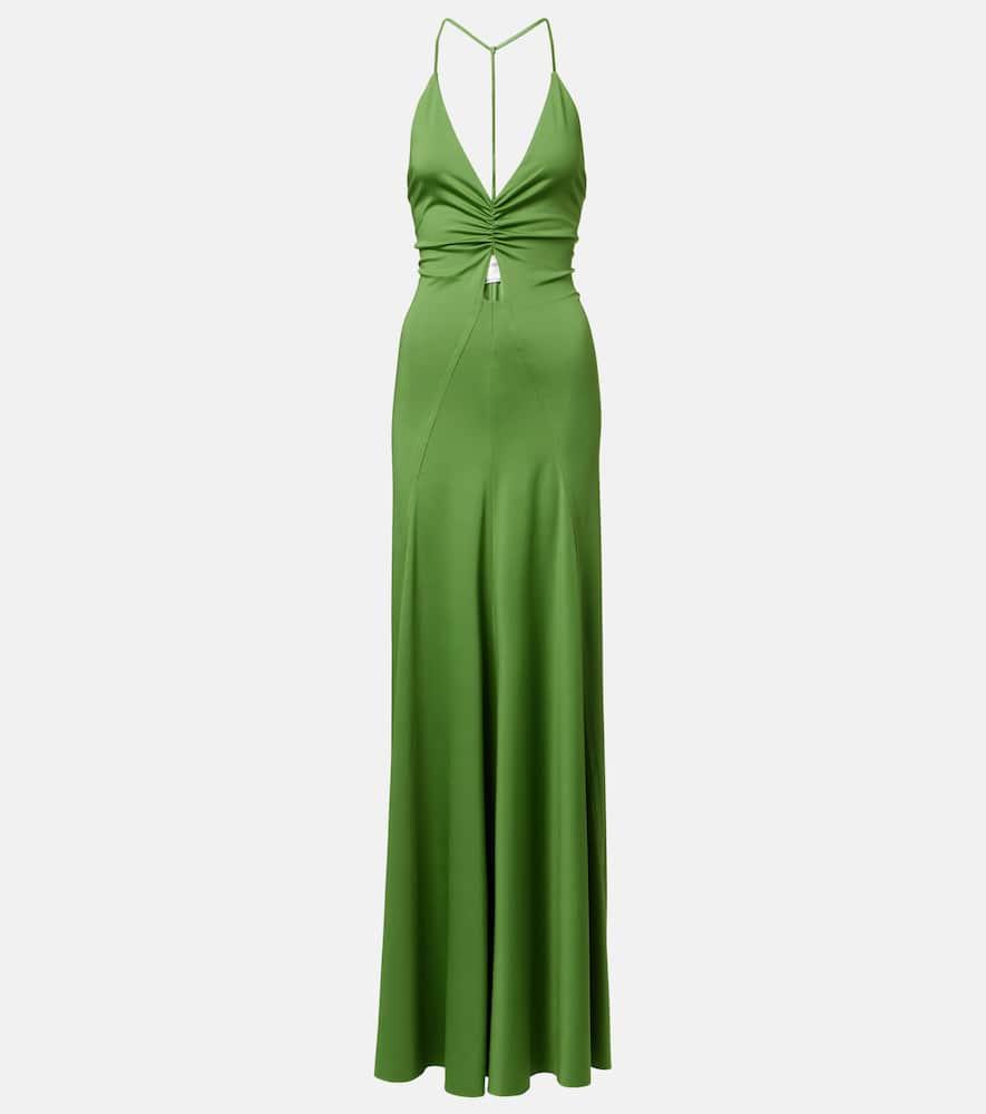 victoria beckham ruched cutout jersey gown