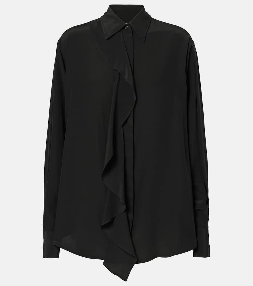 victoria beckham ruffled silk blouse