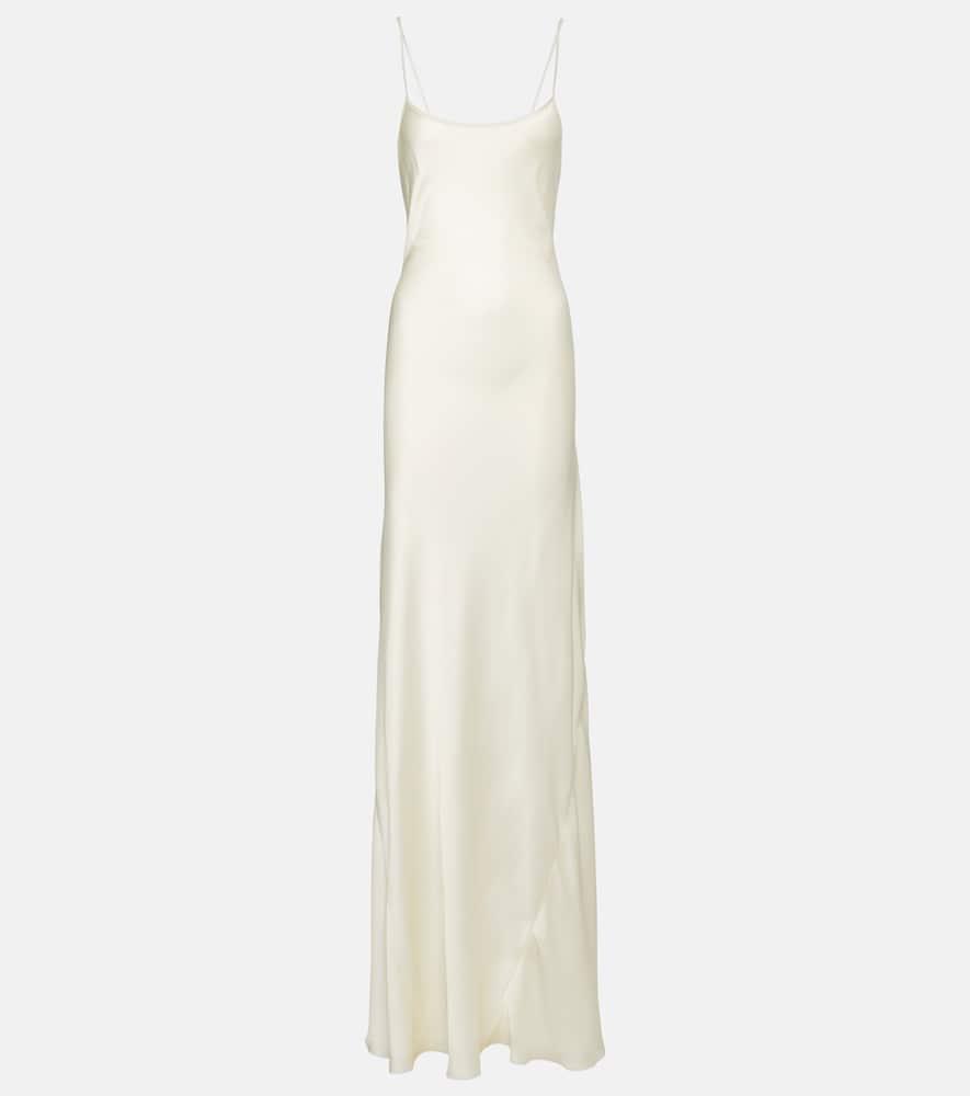 victoria beckham satin slip dress
