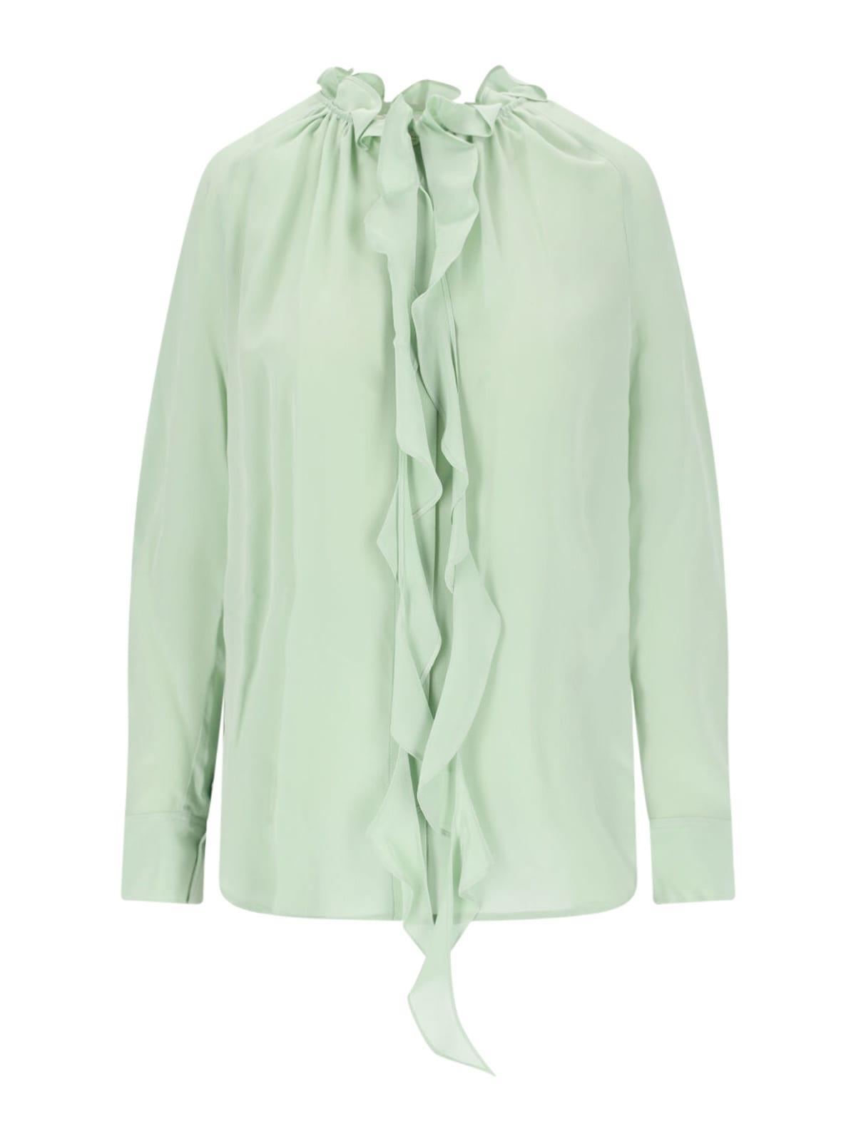 victoria beckham shirt with ruffles
