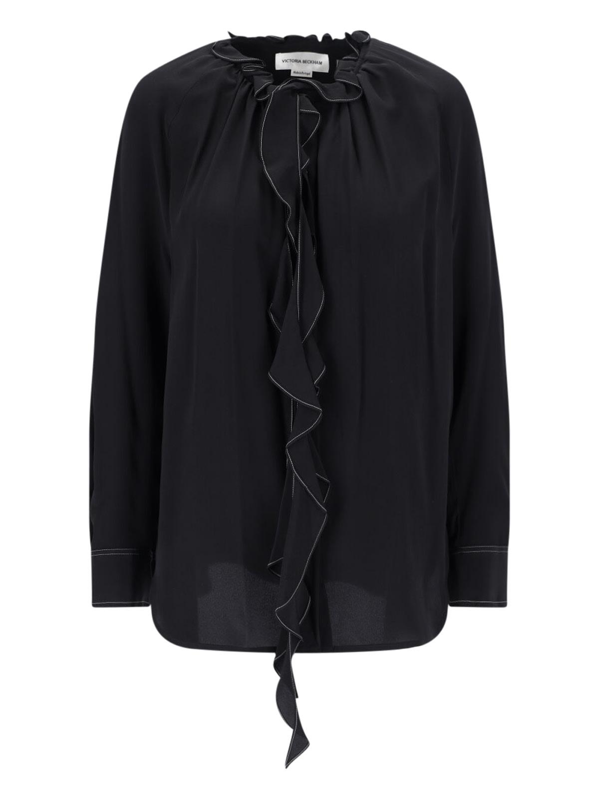 victoria beckham shirt with ruffles