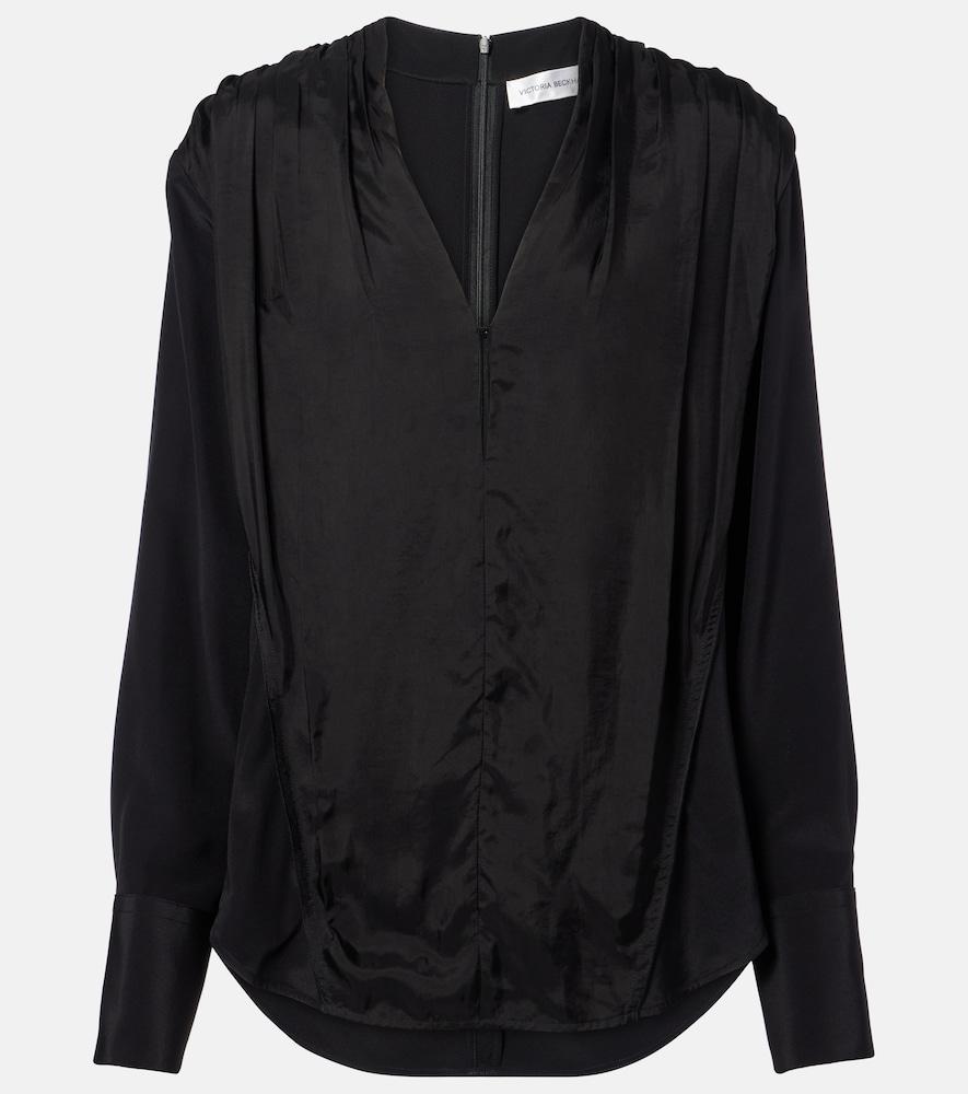 victoria beckham silk crêpe de chine blouse