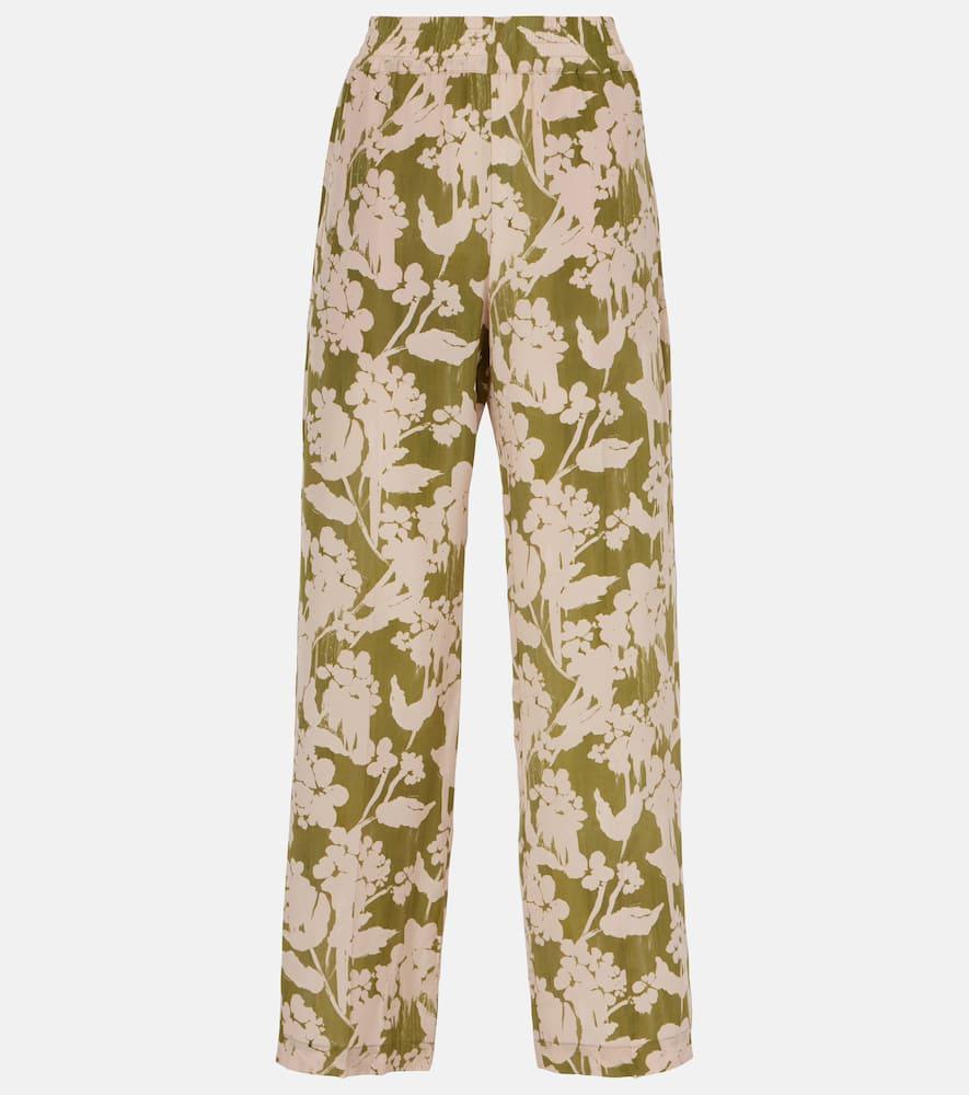 victoria beckham silk pajama pants