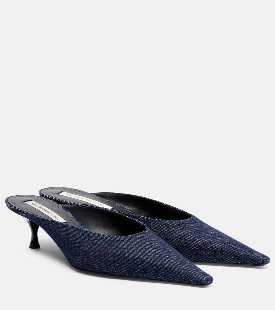 victoria beckham sloan denim mules