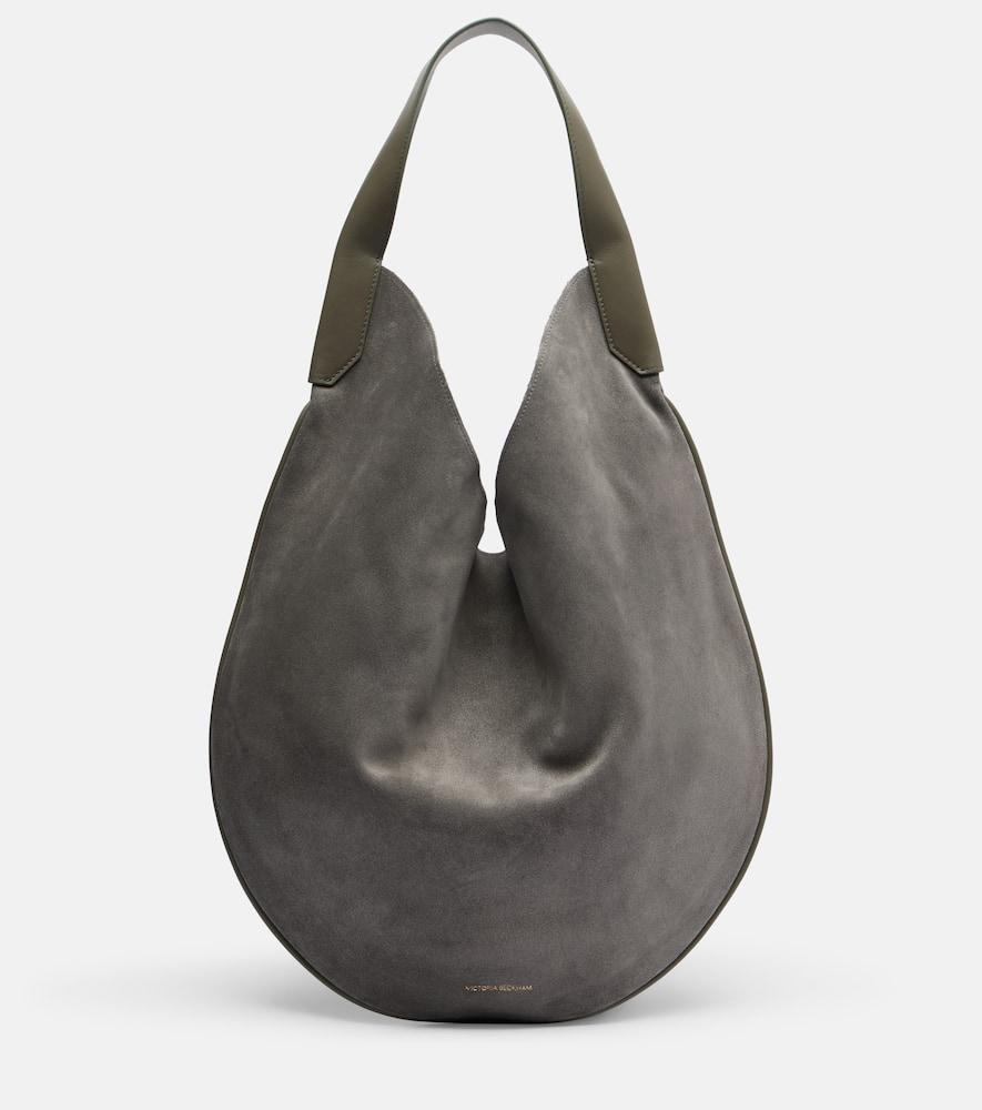 victoria beckham soft plié suede shoulder bag