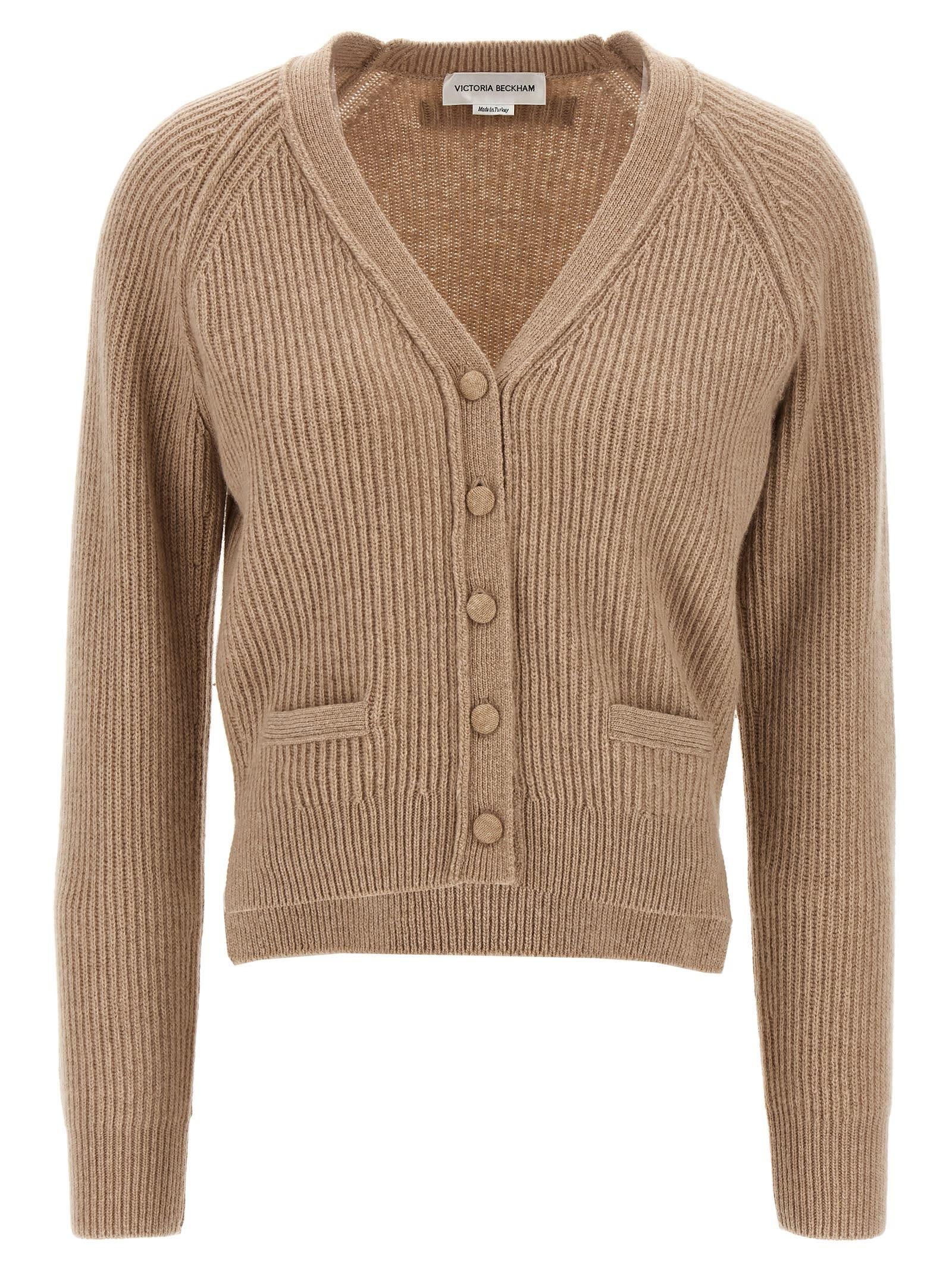 victoria beckham stepped hem cardigan