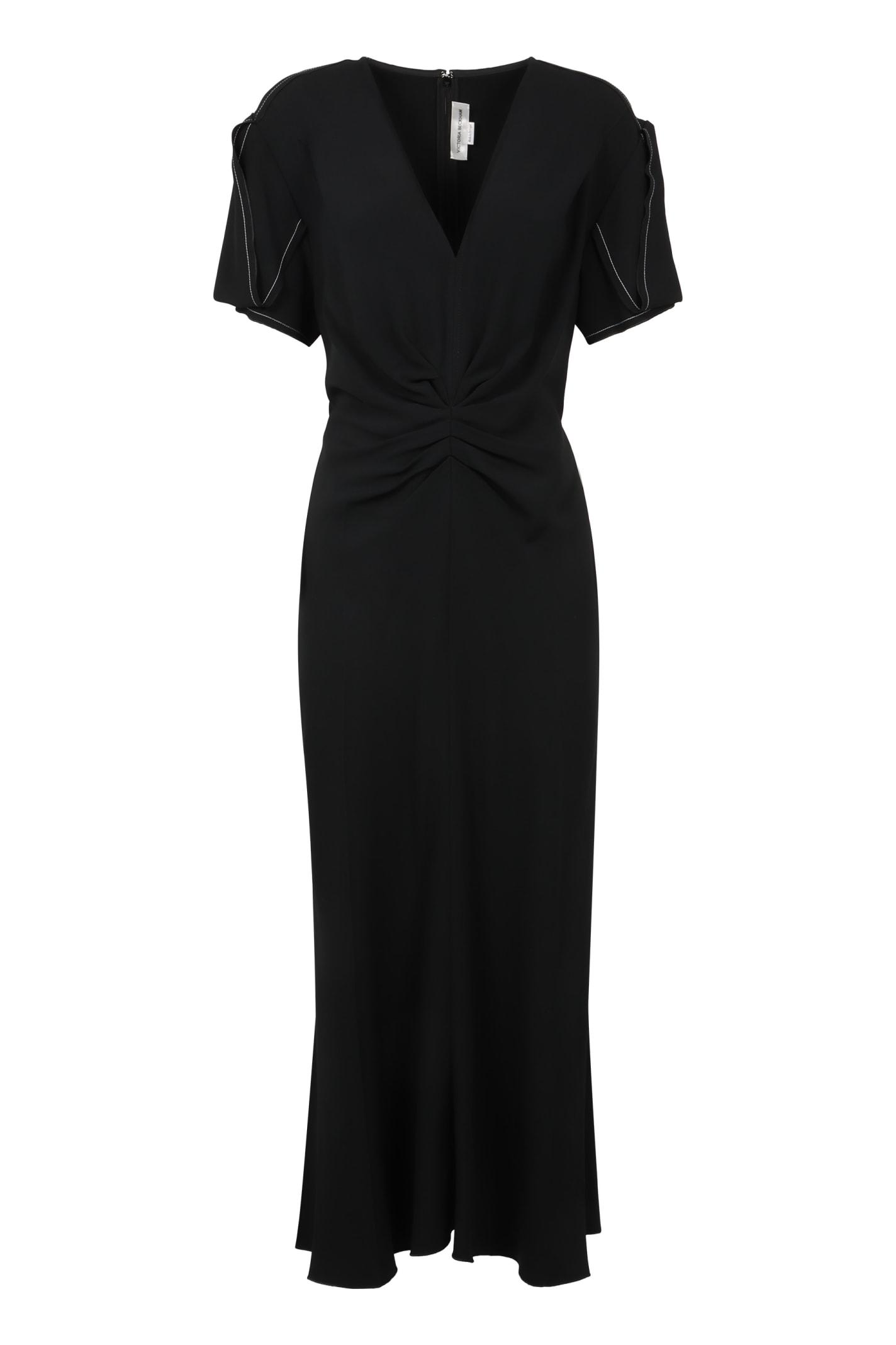 victoria beckham stretch viscose dress
