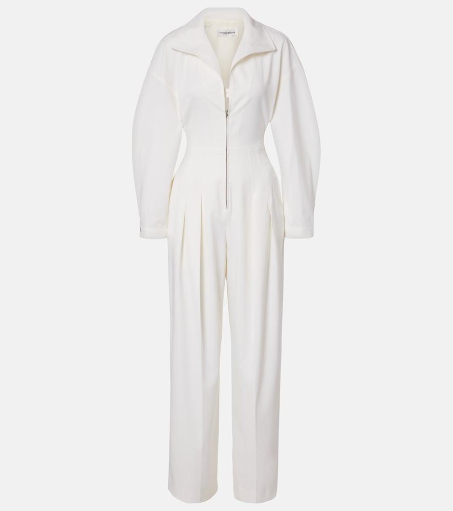 victoria beckham tab detail wool