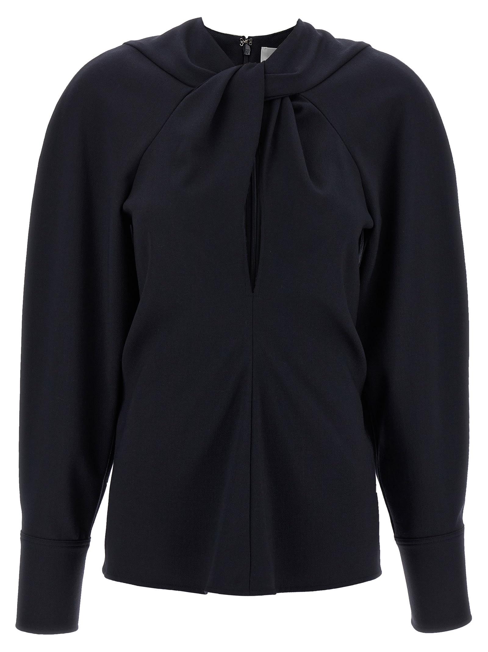 victoria beckham twist detail blouse