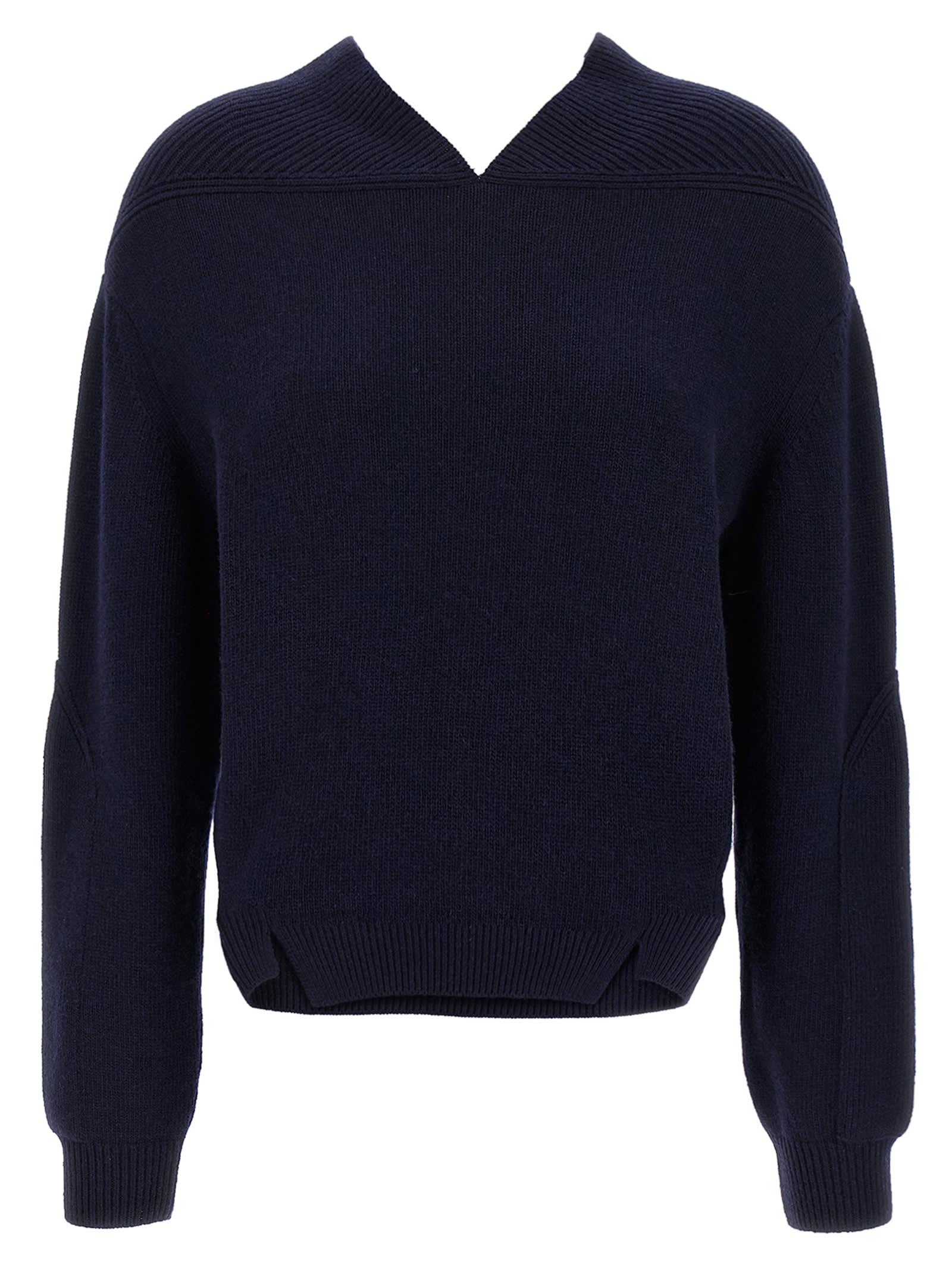 victoria beckham v-neck yoke detail sweater