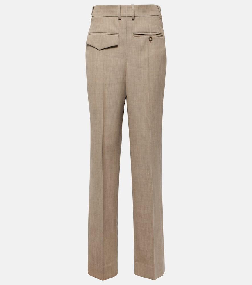 victoria beckham virgin wool straight pants