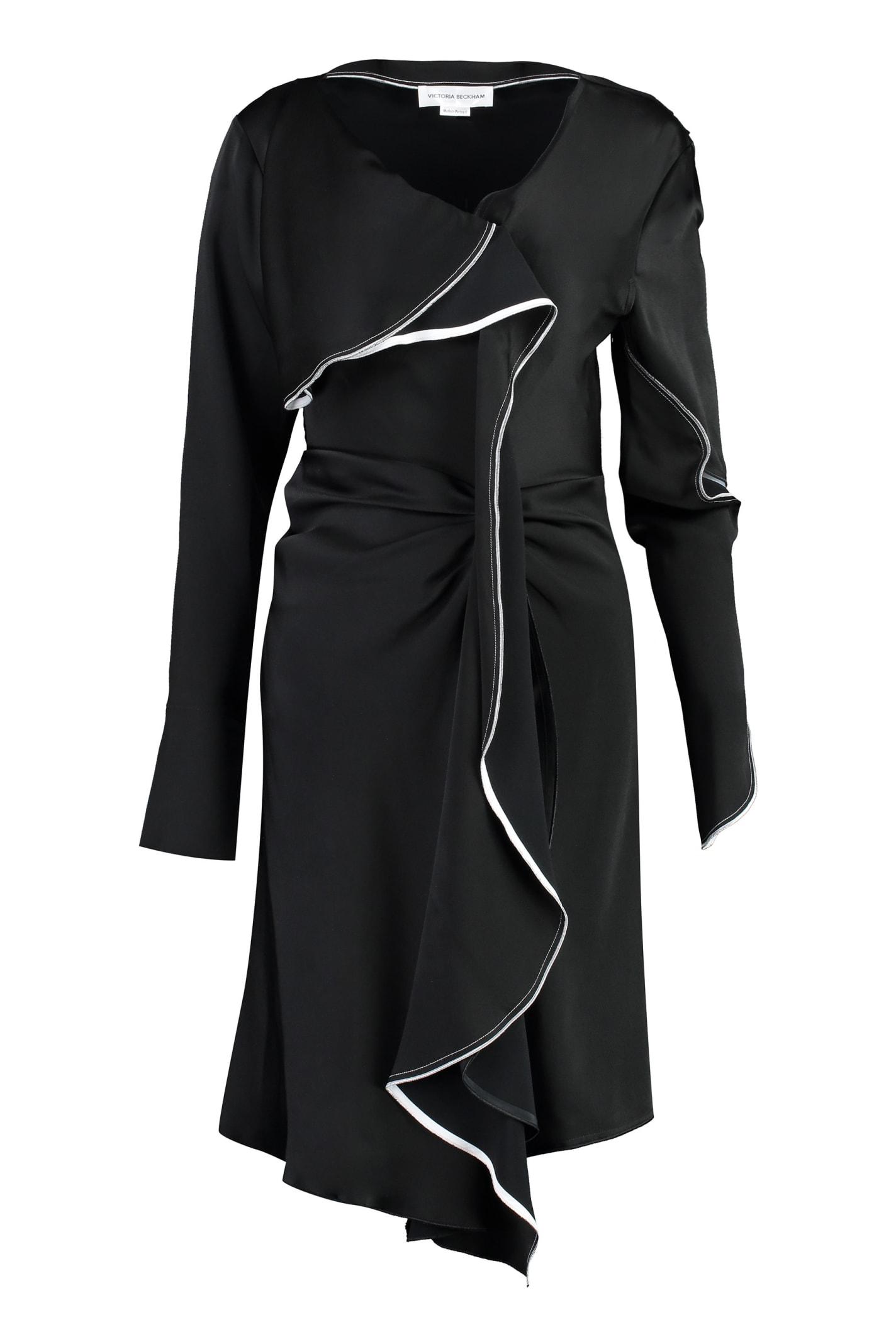 victoria beckham viscose dress