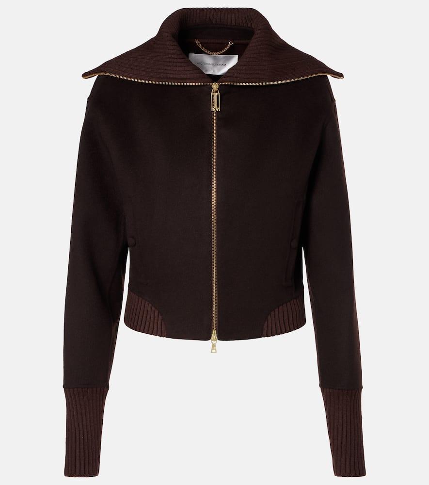 victoria beckham wool and cashmere bomber jacket