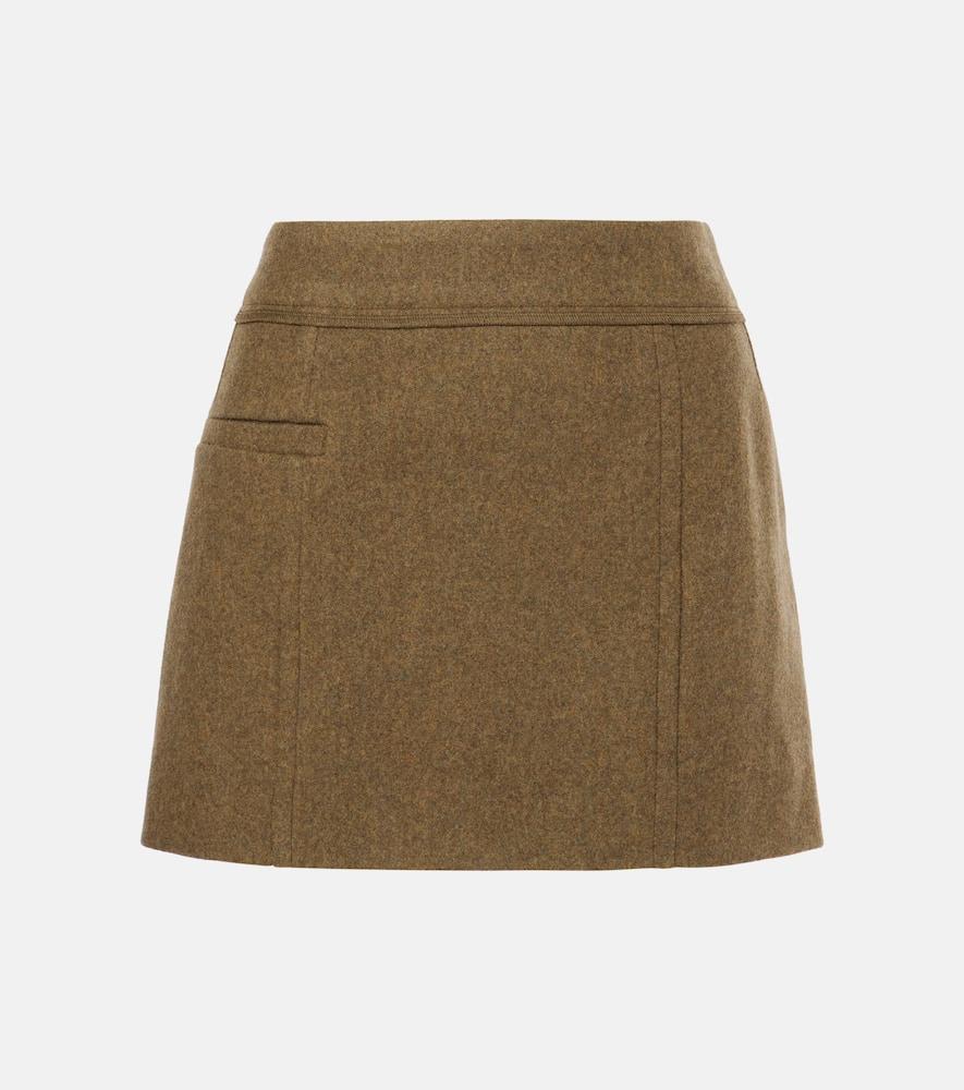 victoria beckham wool miniskirt