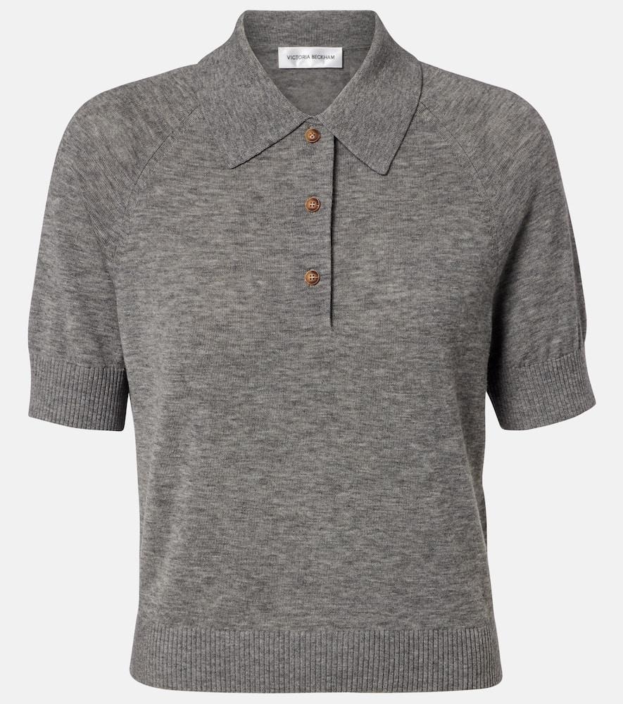 victoria beckham wool polo shirt
