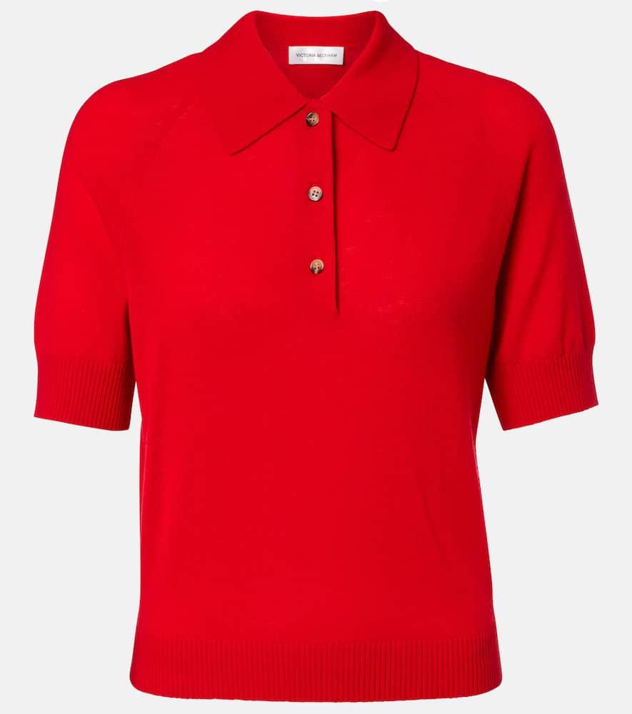 victoria beckham wool polo shirt