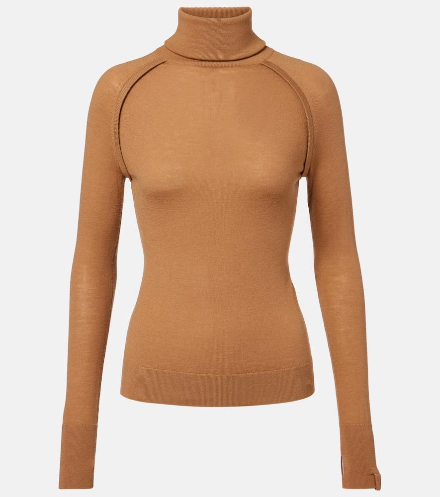 victoria beckham wool turtleneck sweater