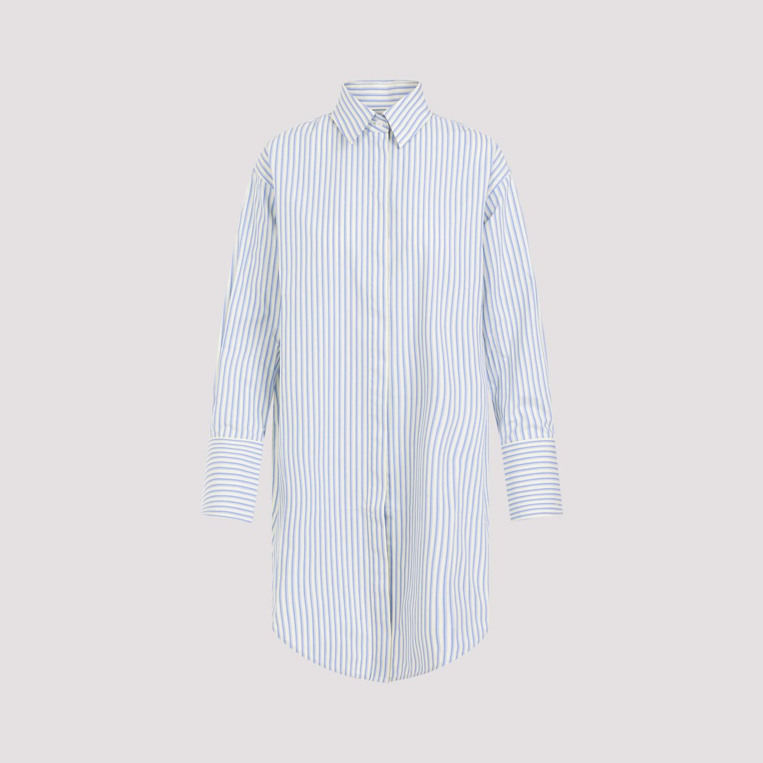 victoria beckham wrap front blouse blue organic cotton tops - women