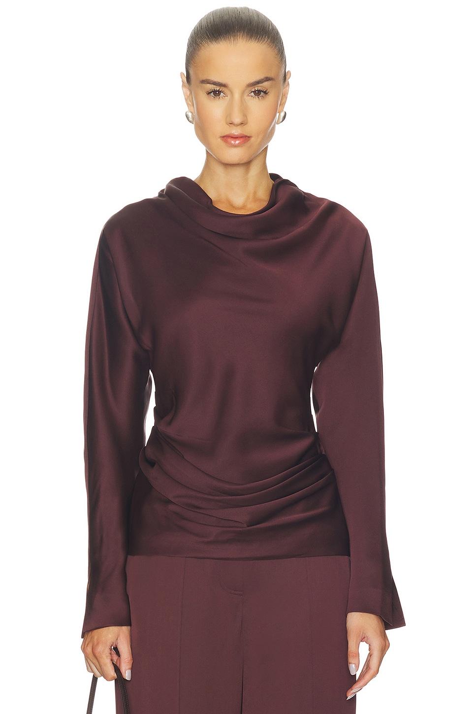 victoria long sleeve draped top