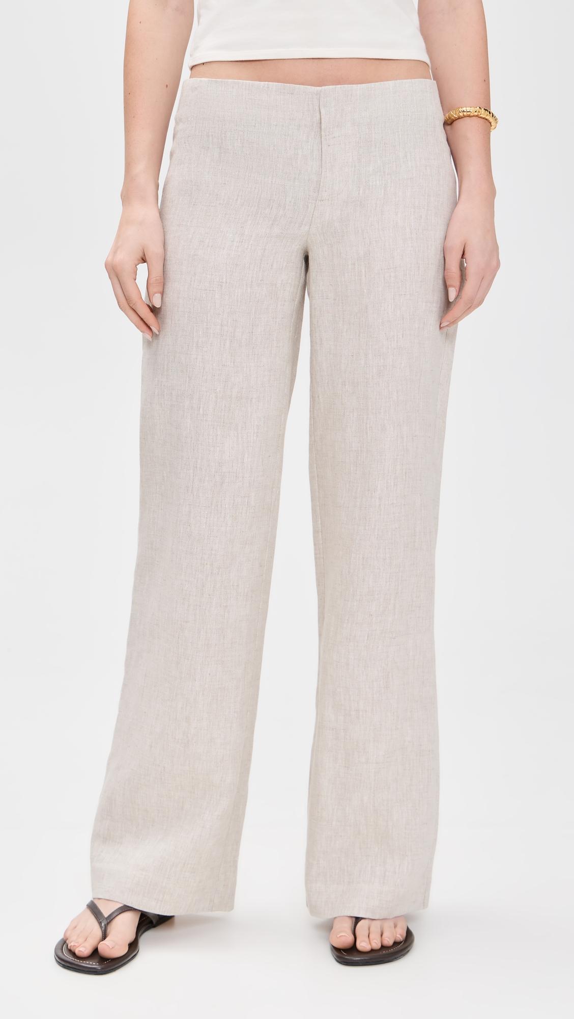 vida low rise linen pants