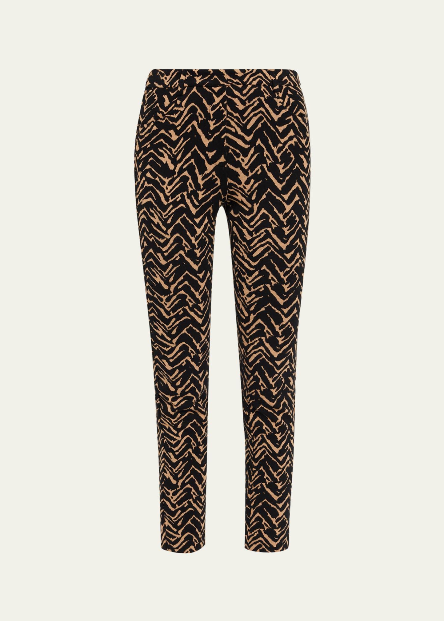 vienna cropped jacquard-knit skinny pants