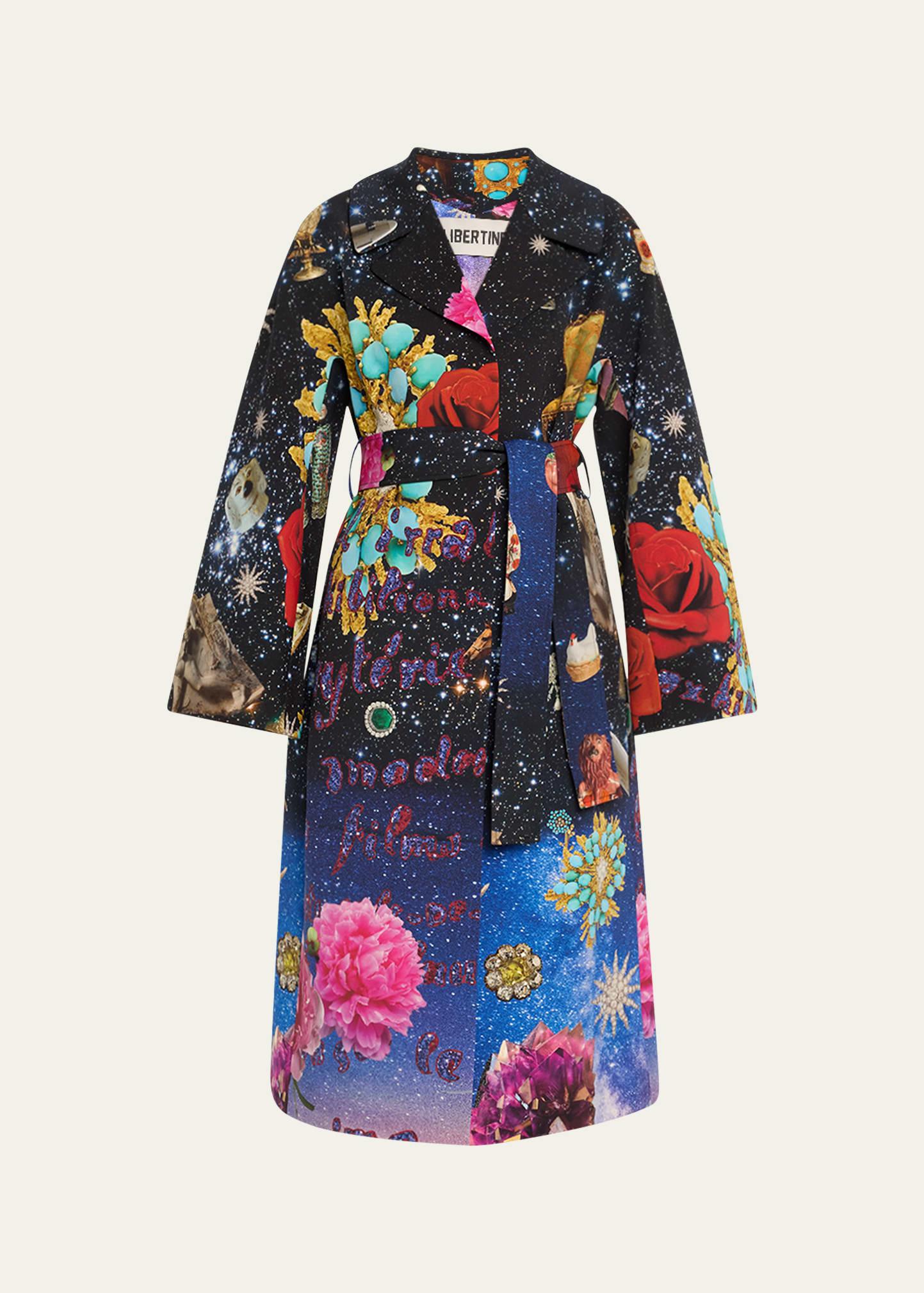 vienna starry night redux belted long wrap coat