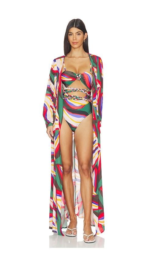 villa fresca serena cover-up style dress in red.