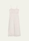vinca lace-trim midi dress
