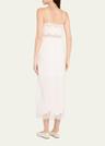 vinca lace-trim midi dress