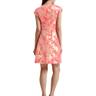 vince camuto women's jacquard cap sleeve fit and flare, pink