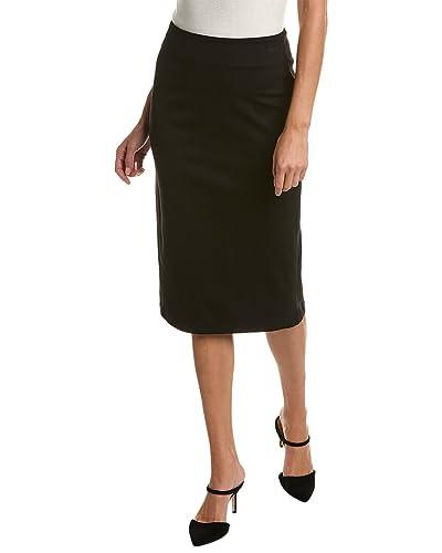 vince camuto women's ponte pencil skirt, rich black, small