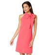 vince camuto women's sleeveless halter tie neck shift mini dress, watermelon, 10
