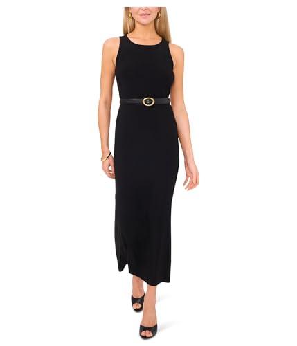 vince camuto women's sleeveless keyhole back maxi with vent, rich black