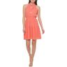 vince camuto women's sleeveless tie neck ruffle tiered fit & flare mini dress, mango, 10