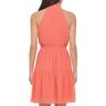 vince camuto women's sleeveless tie neck ruffle tiered fit & flare mini dress, mango, 10