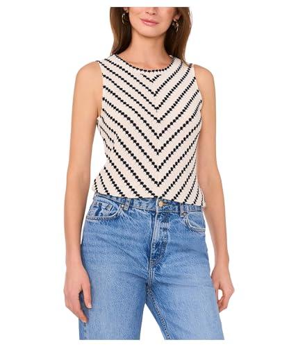 vince camuto women's sleeveless top with cf seam, new ivory