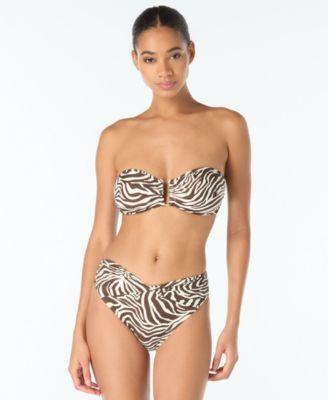 vince camuto womens bandeau neck swim top twist front bottoms