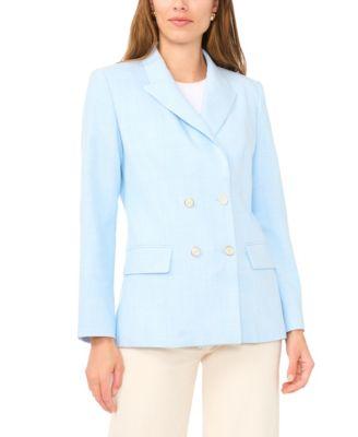 vince camuto womens collared double breasted jacket